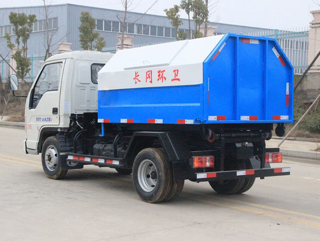 福田小卡之星2國(guó)六車(chē)廂可卸式垃圾車(chē)圖片4